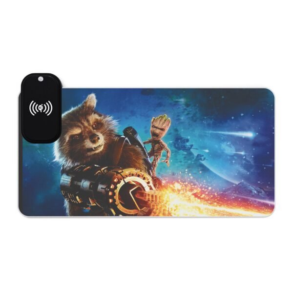 Rocket Guardians of the Galaxy LED Wireless Gaming Mousepad