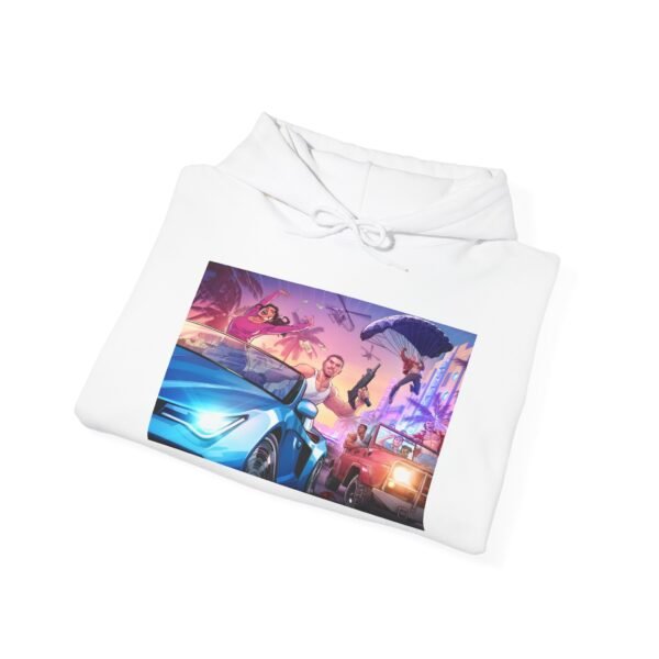 GTA – Vice City Vibes Unisex Hooded Sweatshirt - Image 4