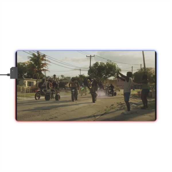 Neon Heist LED Mousepad – GTA Vibes