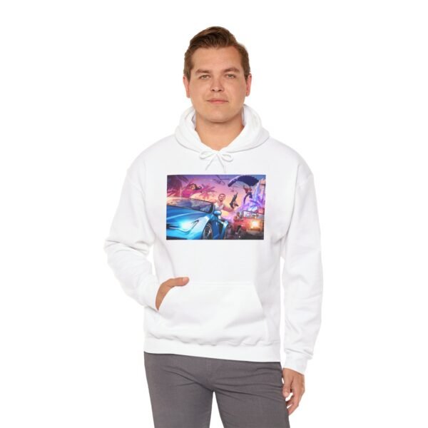 GTA – Vice City Vibes Unisex Hooded Sweatshirt - Image 6