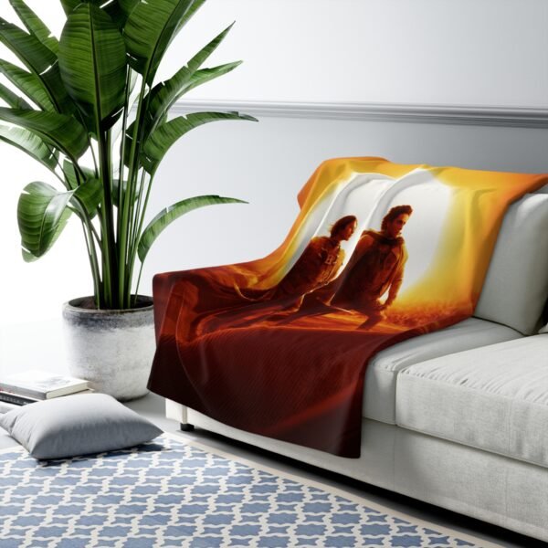 Sherpa Fleece Blanket DUNE - Image 3